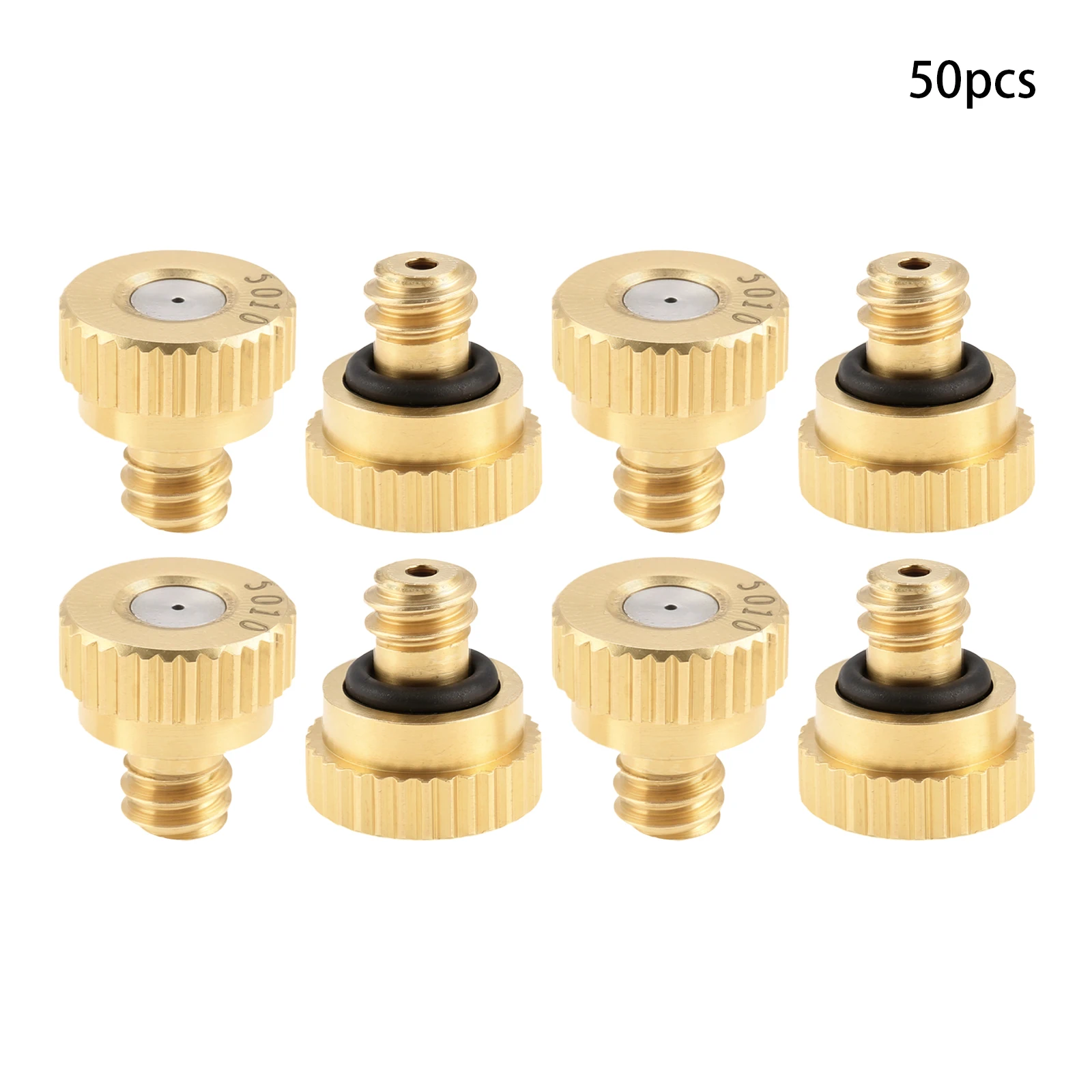 50PCS 0.2-0.5mm 10/24 UNC Brass Misting Nozzles Leak-proof For Landscaping Greenhouses Gardens Humidification Tool Accessories