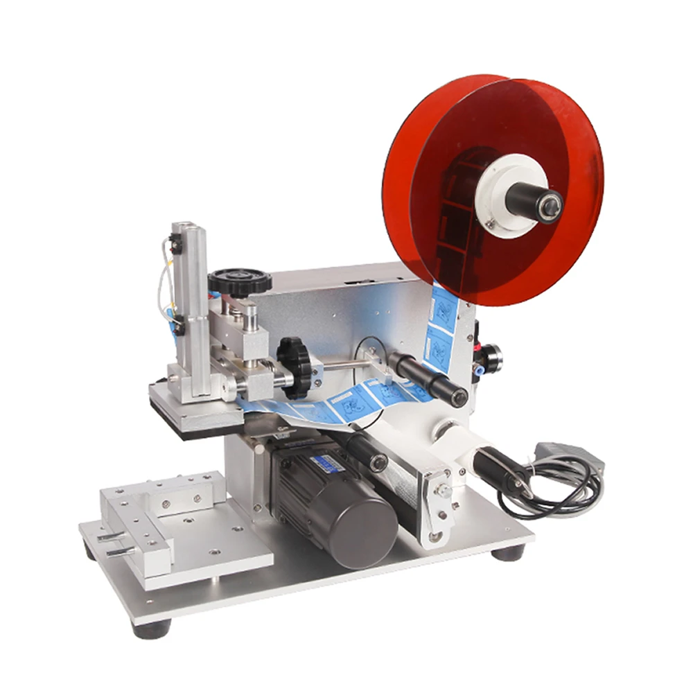 Semi-automatic Pneumatic Plane Flat Labeling Machine Drugs Bottle Coding Sticker Device Medicine Bottle Labeling Equipment