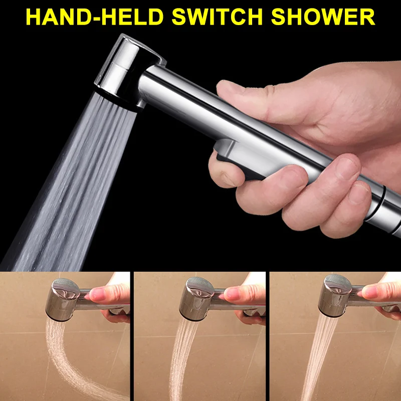 Protable Toilet Bidet Sprayer Shower Head Hand-Held Switch Clean Body Bidet Nozzle Spray Flusher Bathroom Accessories