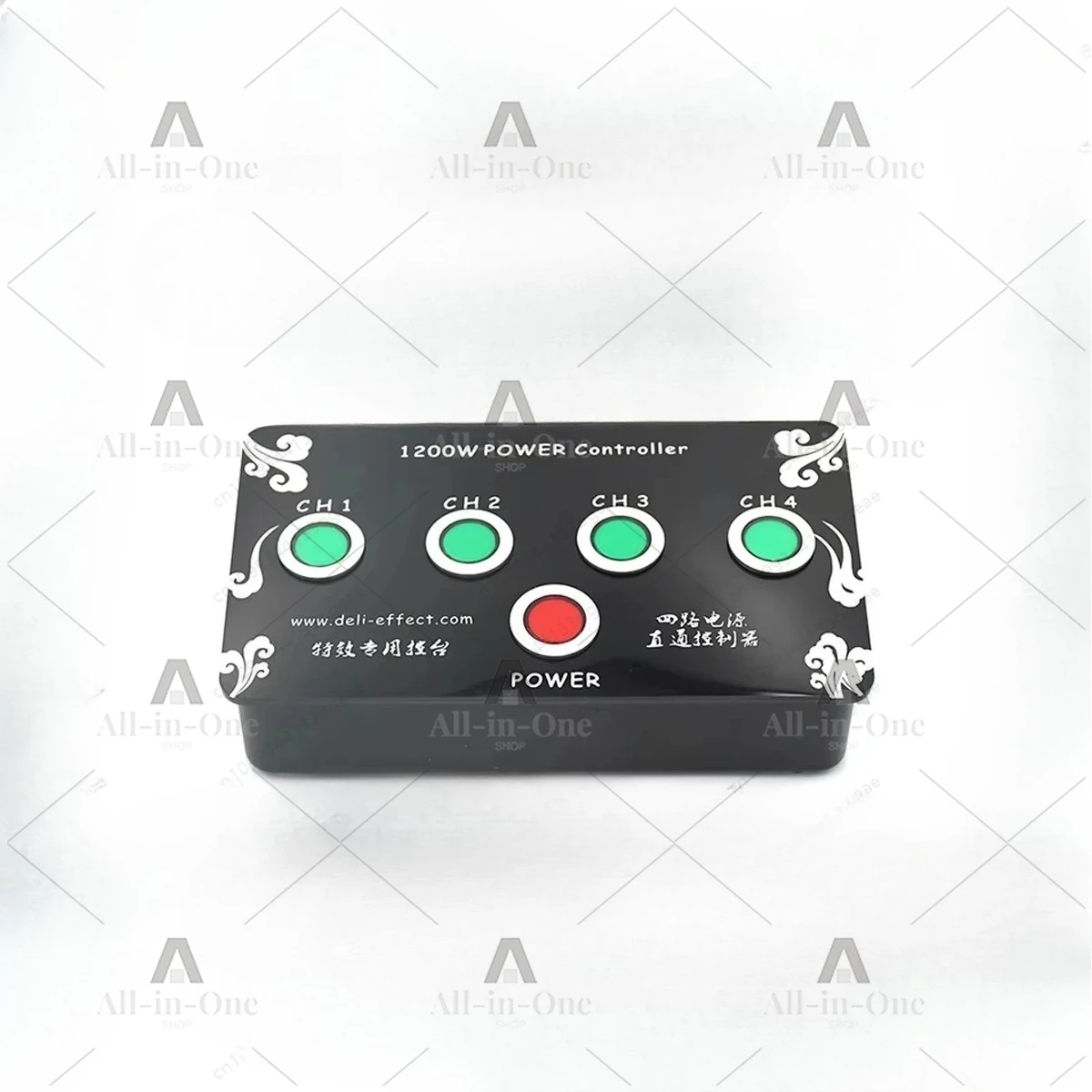 Jmz-Single Trigger Pull Box Dj Stage Light Controller 4 Channels Mini Power Controller with Red Button Effect Console