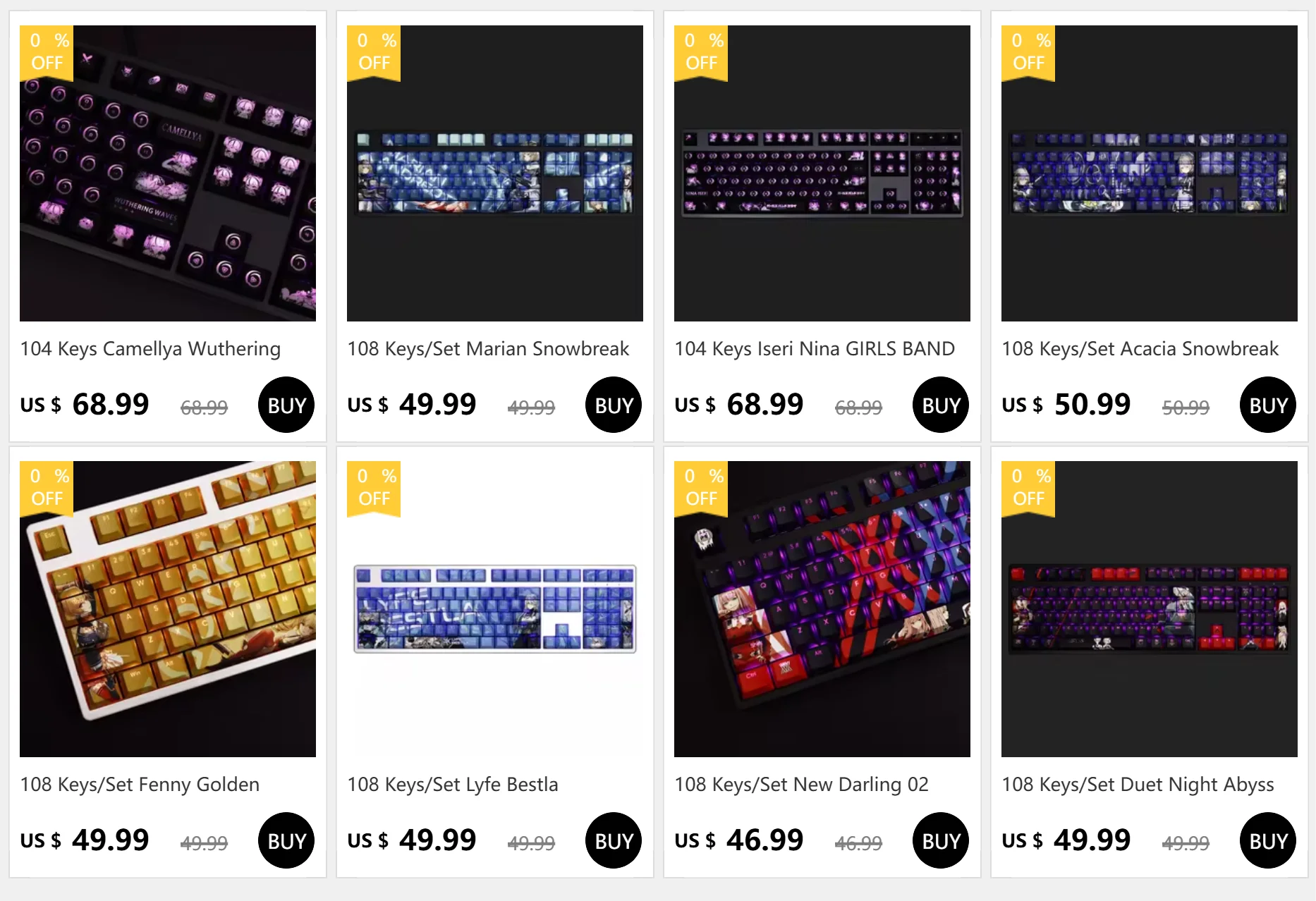 108 tasten/set azur lane uss new jersey keycap pbt niedlich sexy mädchen keycap kirsch profil für mx schalter diy mechanische tastatur – Detail 1
