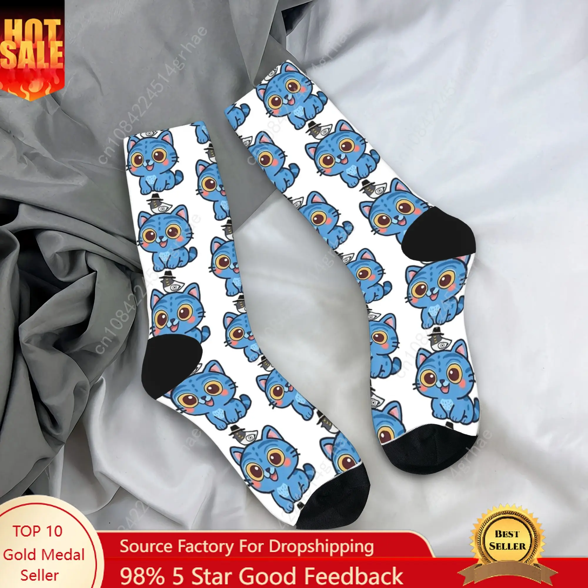 

Band Movie Kpop Demon Hunters Film Derpy Tiger Stockings Printed Socks Autumn Non Slip Socks Couple Running Warm Soft Socks