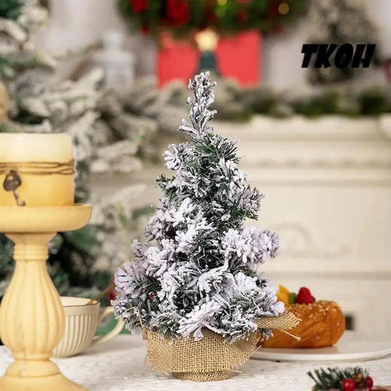 

TKOH-6 Pack Artificial Mini Christmas Tree Christmas Plush Tree Tabletop Mini Christmas Tree Small Tree Christmas Decoration