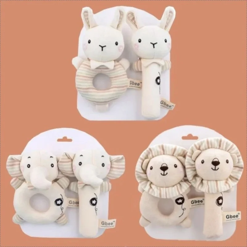 

Новинка 2025 года, круглые погремушки из органического хлопка, детские успокаивающие игрушки, детская палочка для захвата рук