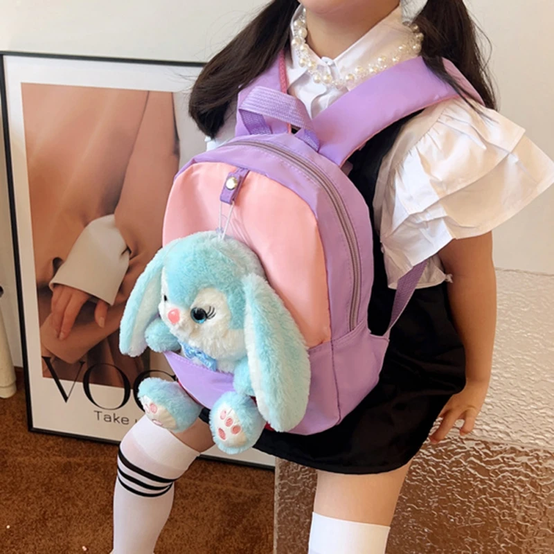 Cute Cartoon Bunny Shape Plush Children Backpacks Boy Girls Kindergarten Primary Schoolbag Kids Picnic Travel Fashion Bags
