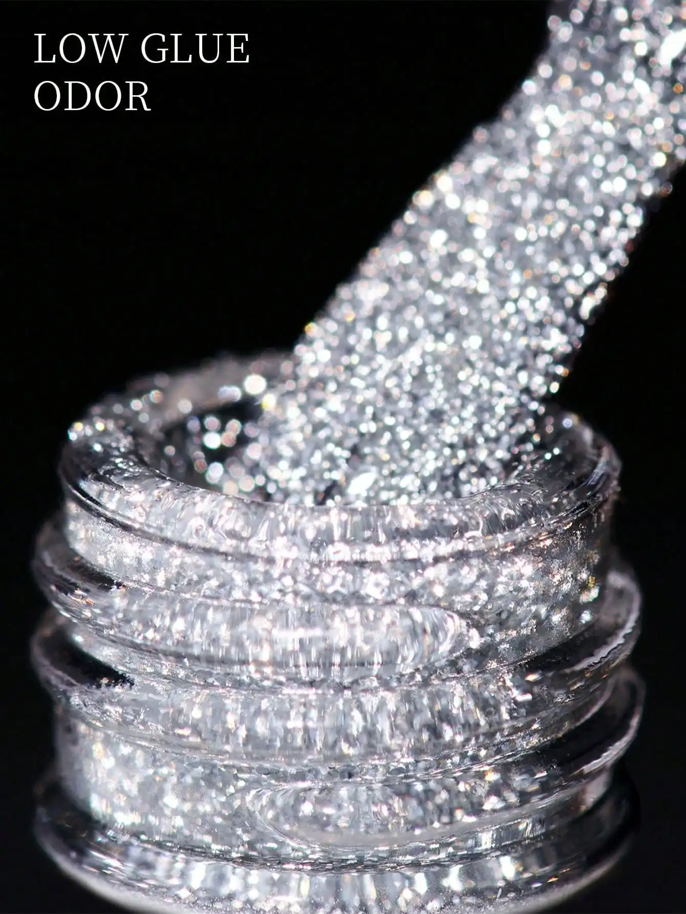 XEIJAYI 15ml Silver Crushed Diamonds Christmas Nails Fall Winter Gel Nail Polish Burst Glitter Maillard Crushed Diamonds