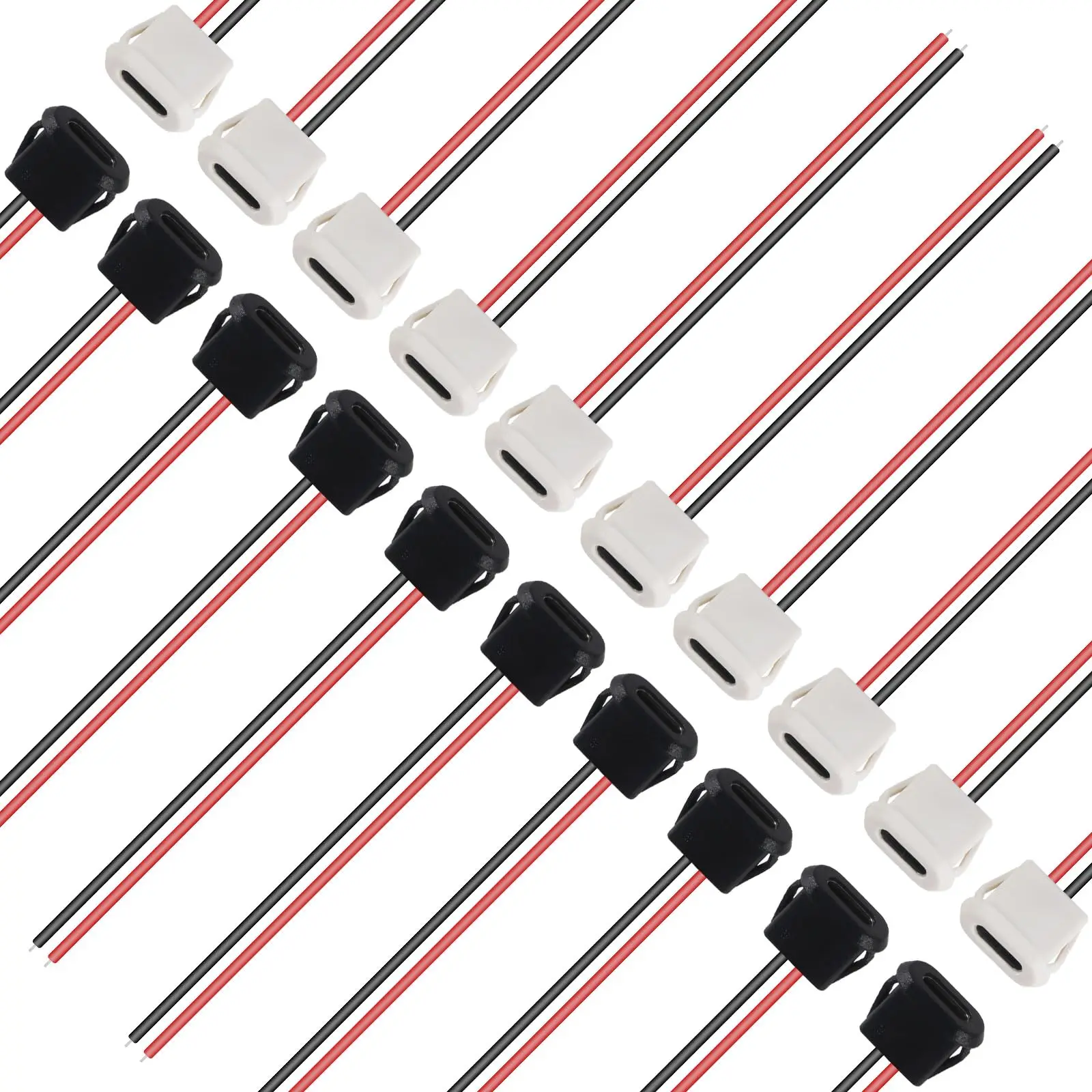 2/5/10 pces tipo-c chassi fêmea 2p tomada de crimpagem direta porta de carregamento fêmea 3a porta de alta corrente USB-C carregador plug