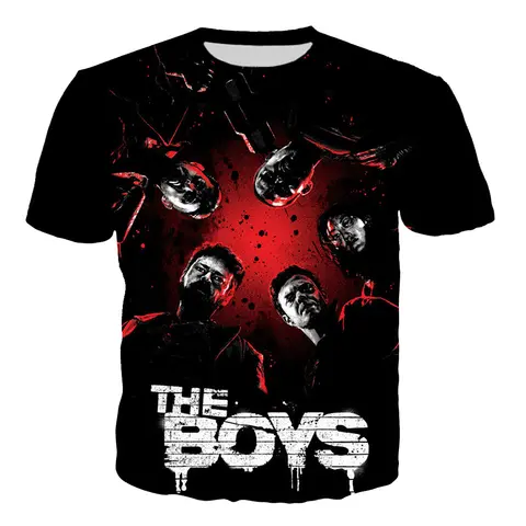 Shirt The Boys TV Series New The Boys TV Series 3D Print T-Shirts Men Women Fashion Streetwear Oversized Short Sleeve T Shirt Male Tees Tops Man Clothing