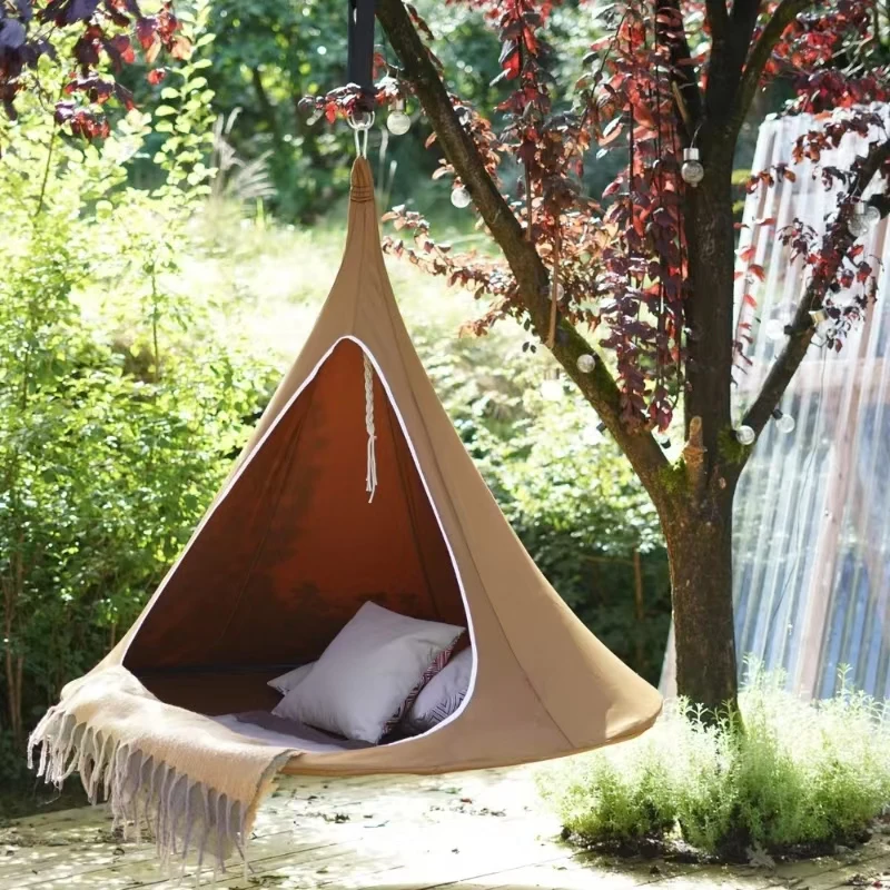 

Hanging Tent Leisure Suspension Double Butterfly Hammock Outdoor Sofa Tent Camping Shade Tent Swing Chair Hammock