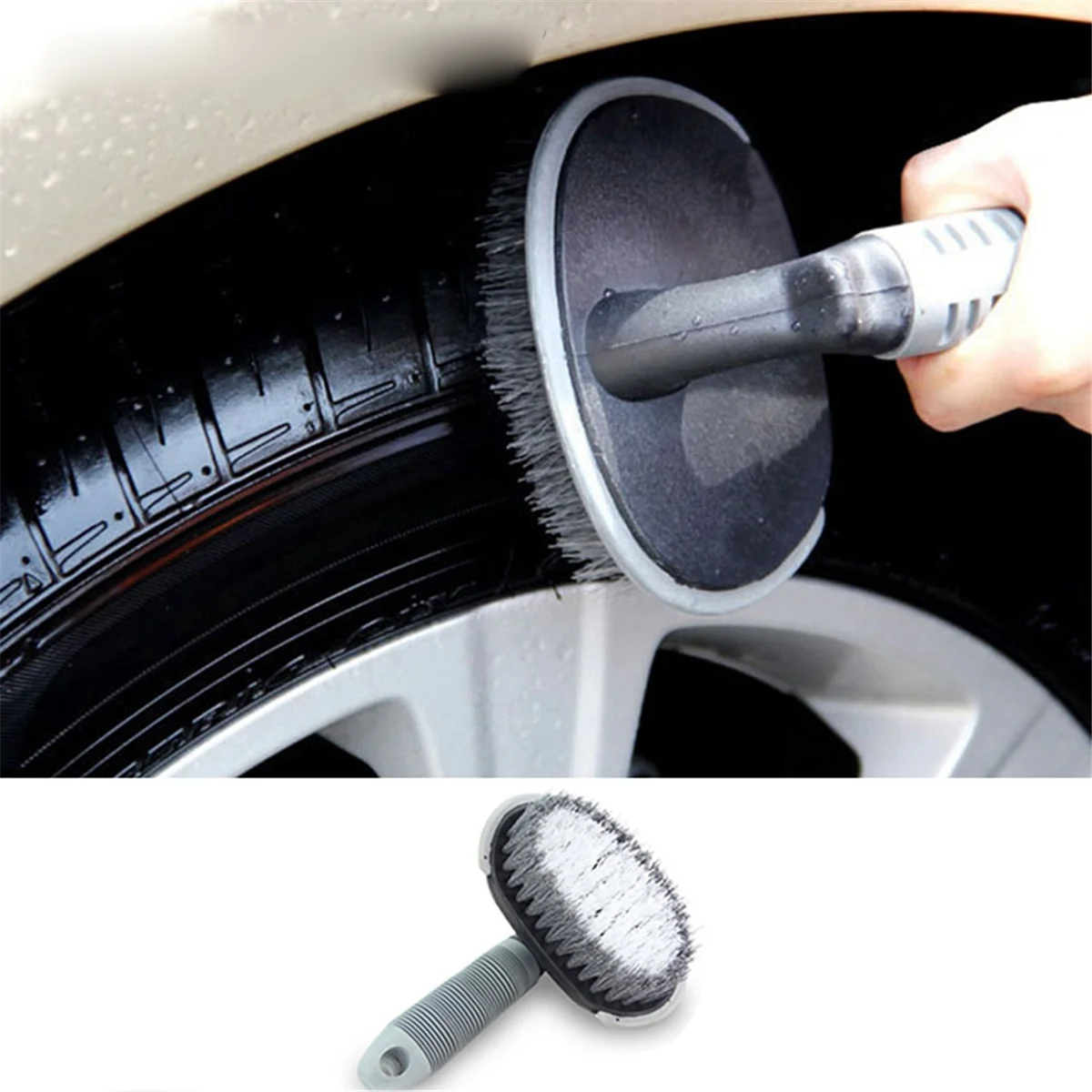 3PCS Car Wheel Cleaning Brush Tool Car Rim Scrubber Cleaner Duster Motorcycle Truck Wheel Car Detailing Brush