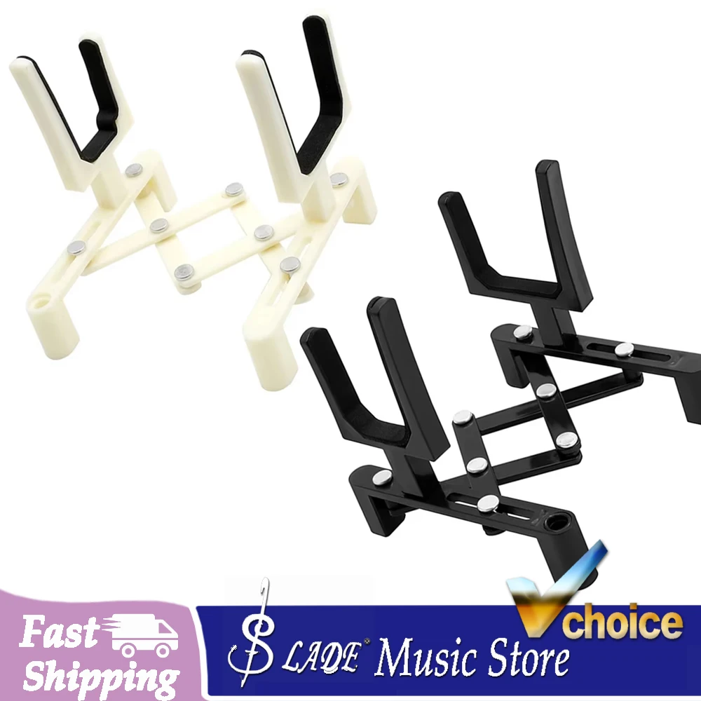 Violin Stand with Sponge Pad Foldable Adjustable Portable Violin Holder for 4/4 Size Violin Viola String Instrument Accessories