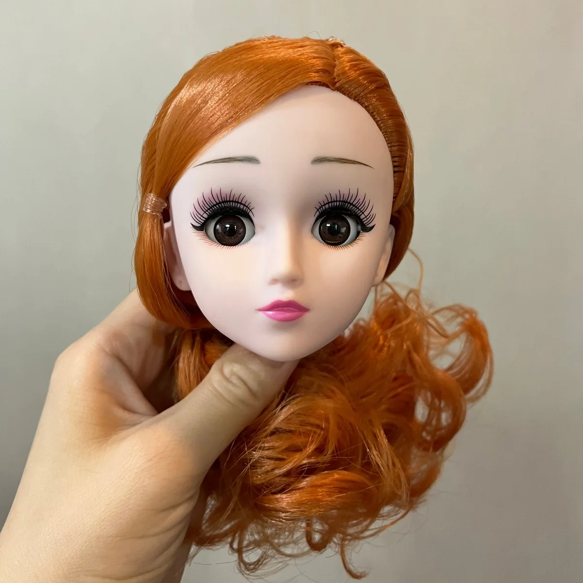 18 Inch Universal 4D Eyes Will Blink Makeup Doll Head Princess Girl With Eyelashes Doll Head Dress Up Doll Toys For 40cm Dolls