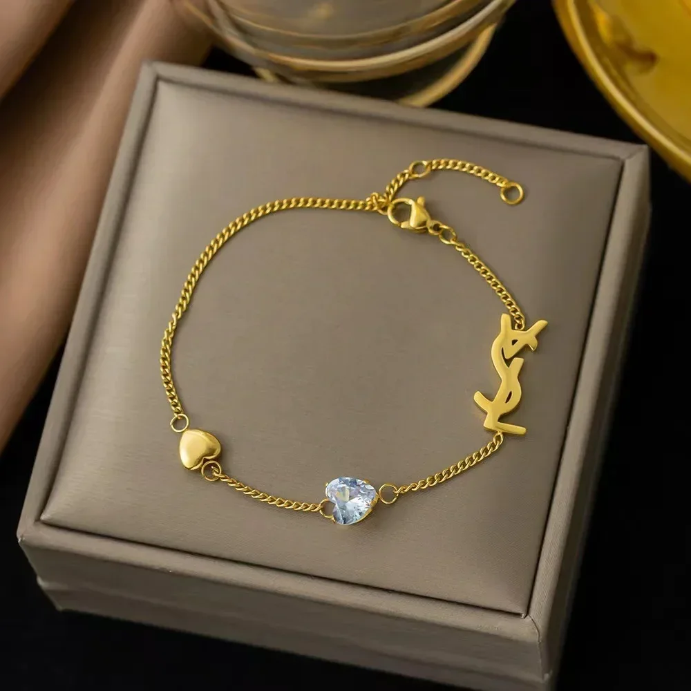 

High quality shiny gold-plated necklace, women's casual jewelry, daily fashion necklace, bracelet