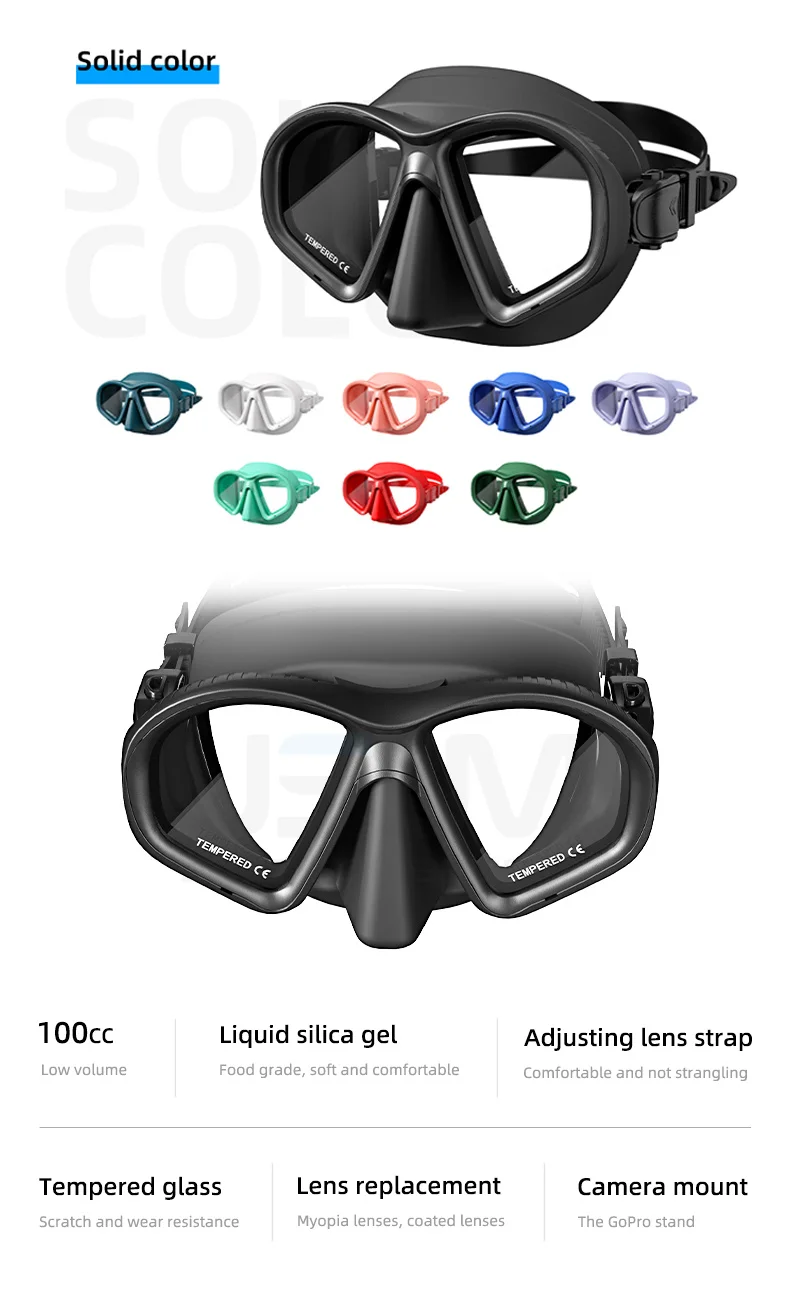 JSJM Premium Professionelles Tauchmasken-Schnorchelset aus gehärtetem Glas, beschlagfreie Schwimmbrille, Schnorchelausrüstung für Erwachsene – Detail 6