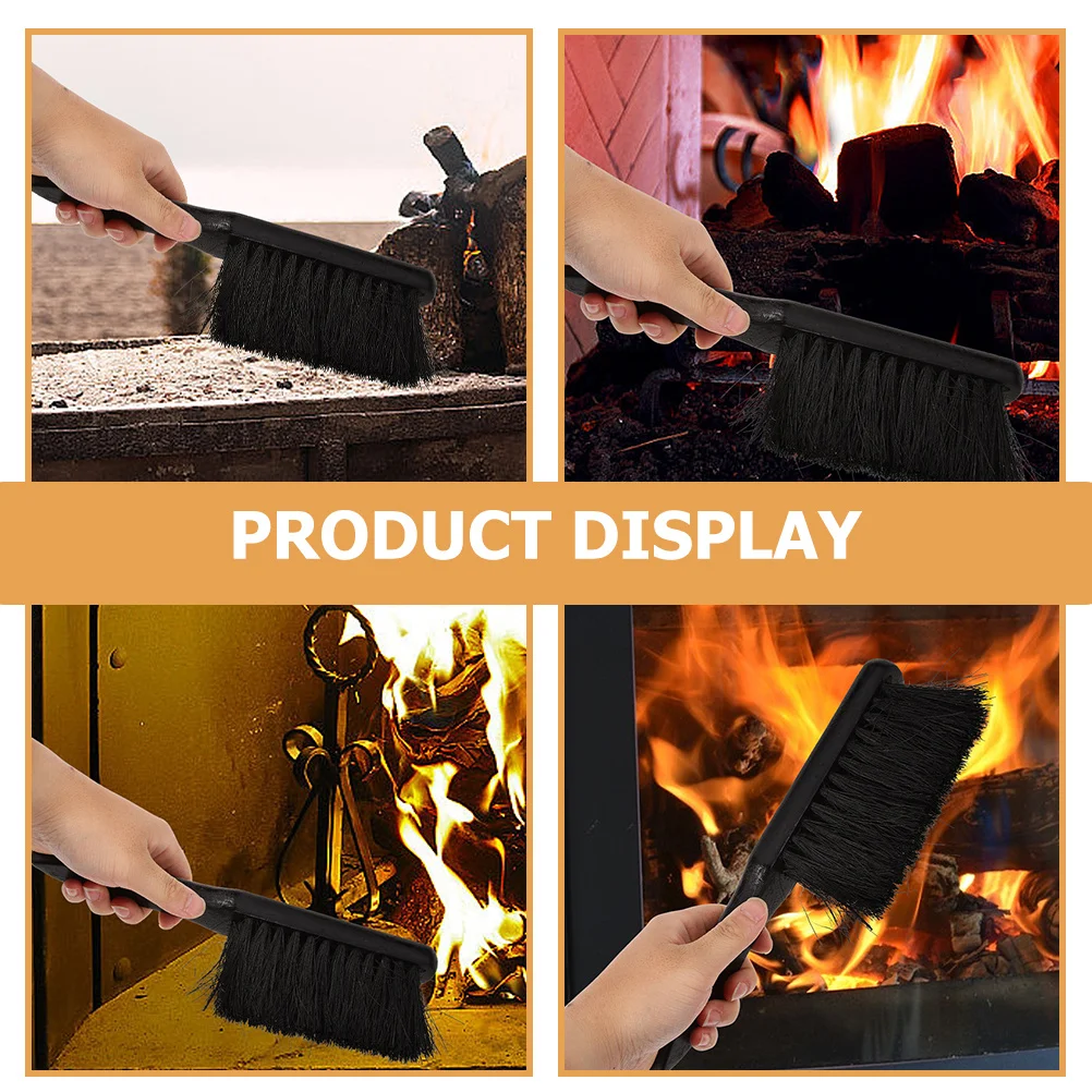 Cepillo con mango de madera, cerdas suaves, agarre ergonómico antideslizante para limpiar chimenea, encimera de cocina, banco,