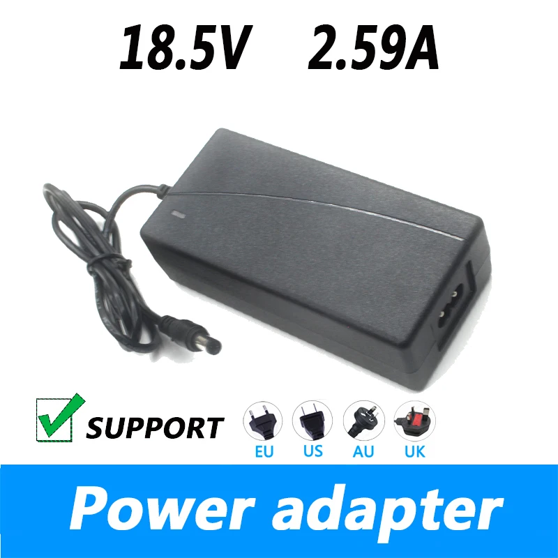 

18.5V 2.59A Power Adapter 5.5*2.1MM DC Stabilized Power Cord Cable Length 1M DC 5.5*2.1MM US EU PLUG