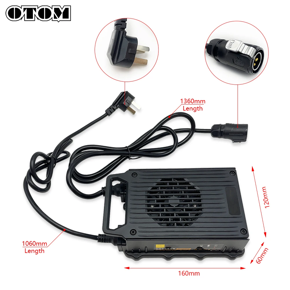 For Light Bee Motorcycle Charger SURRON 67.2V 12A Electric Off Road Bike Battery Charging