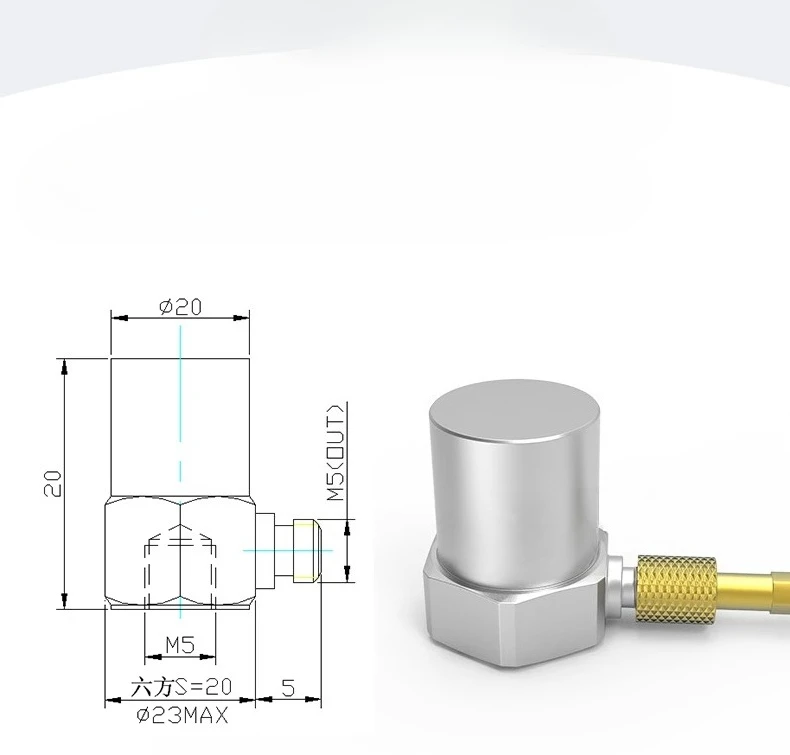 

BYDPC0015 Универсальный датчик ускорения PE 150 г Пик измерения Широкая частота откликов Высокая чувствительность