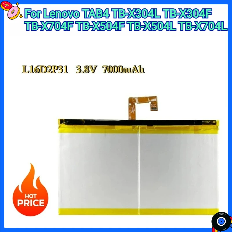 

New 4.4v 7000mAh L16D2P31 Replacement Battery For Lenovo TAB4 TB-X304L TB-X304F TB-X704F TB-X504F TB-X504L TB-X704L Li-Polyme