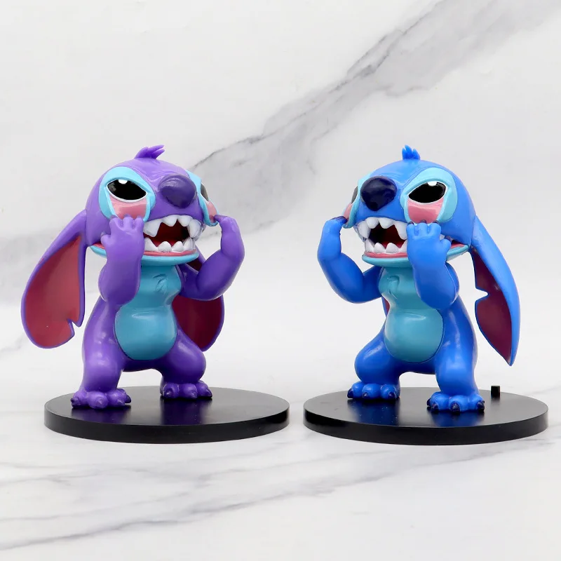 2024 nuevo Disney 11cm dibujos animados Lilo & Stitch Kawaii Pvc modelo lindo adornos de escritorio niños regalo juguetes regalos del Festival