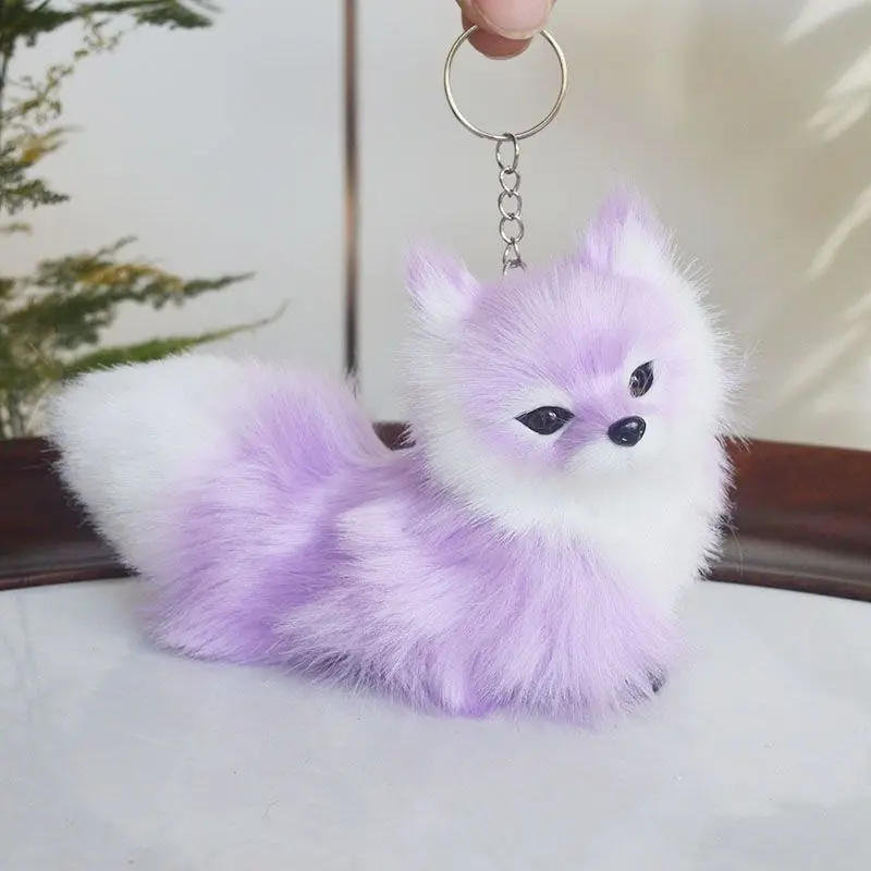 

Cute Lifelike Little Fox Hanging Ornament Plush Toy Creative Gift Small Ornament Doll