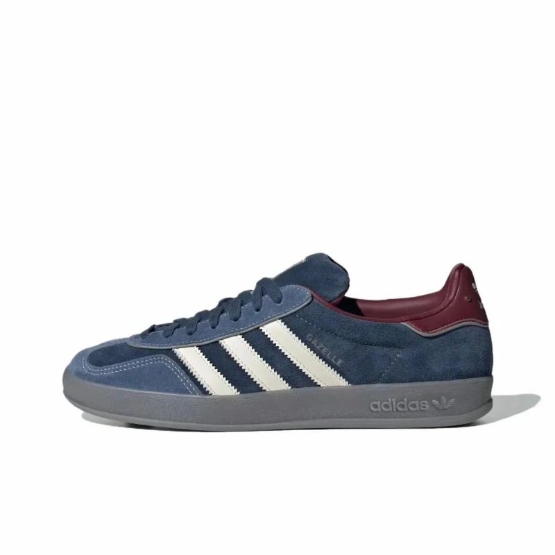 

Adidas Originals GAZELLE домашние мужские и женские удобные для отдыха противоскользящие износостойкие низкие туфли для доски тибетского синего цвета ID1008