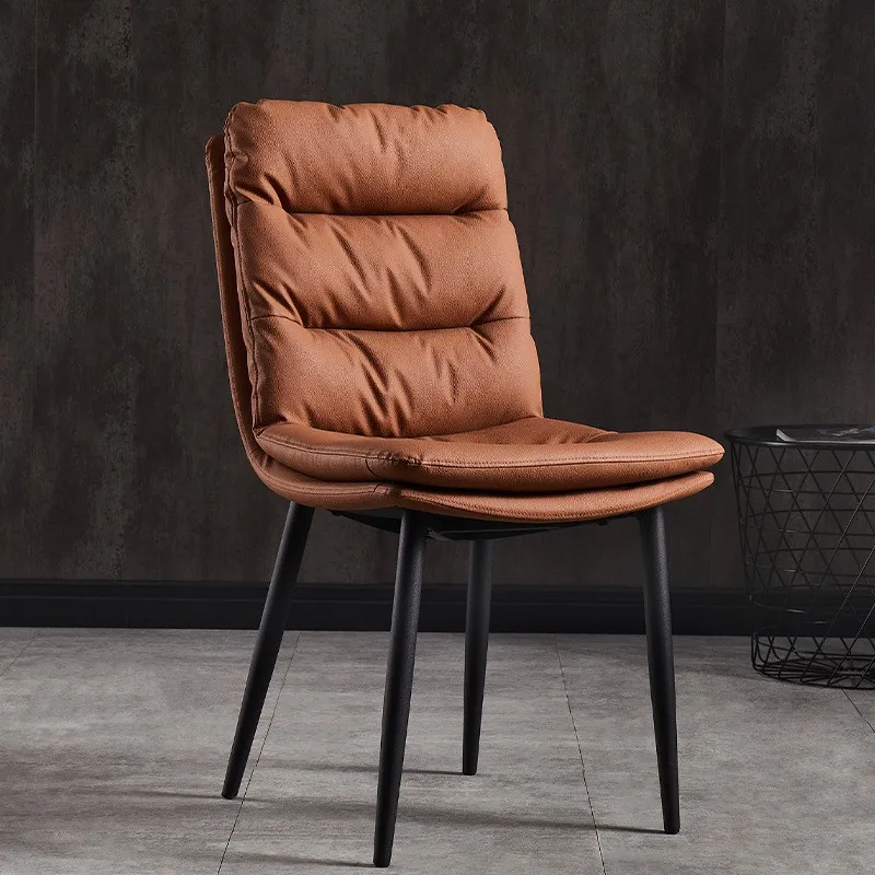 

Modern Dining Chair European Home Furniture Accessible Desk Makeup Hotel Metal Plywood Panel Backrest