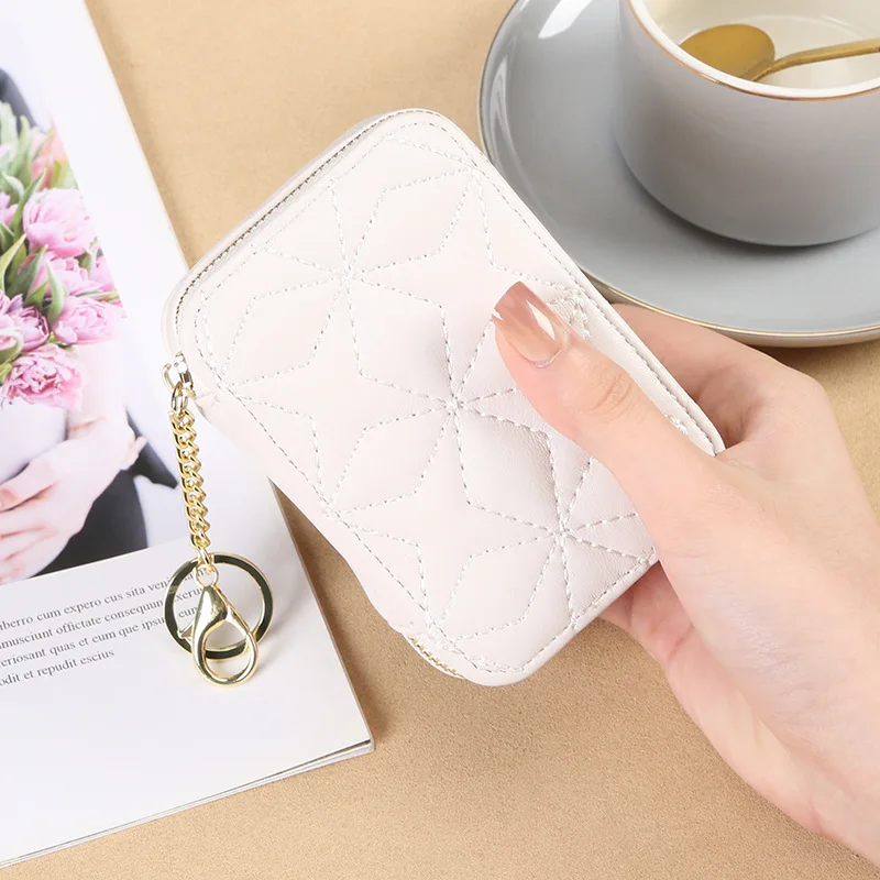 Mini Makeup Bag with Mirror Mouth Red Bag Fashionable Portable Convenient Key Bag Storage Large Capacity Beauty Bag