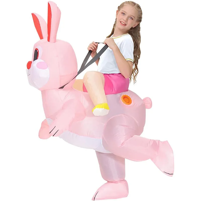 

Adult Inflatable pink rabbit Costume for adult Halloween Cosplay Easter Bunny Inflatable Suit inflate halloween