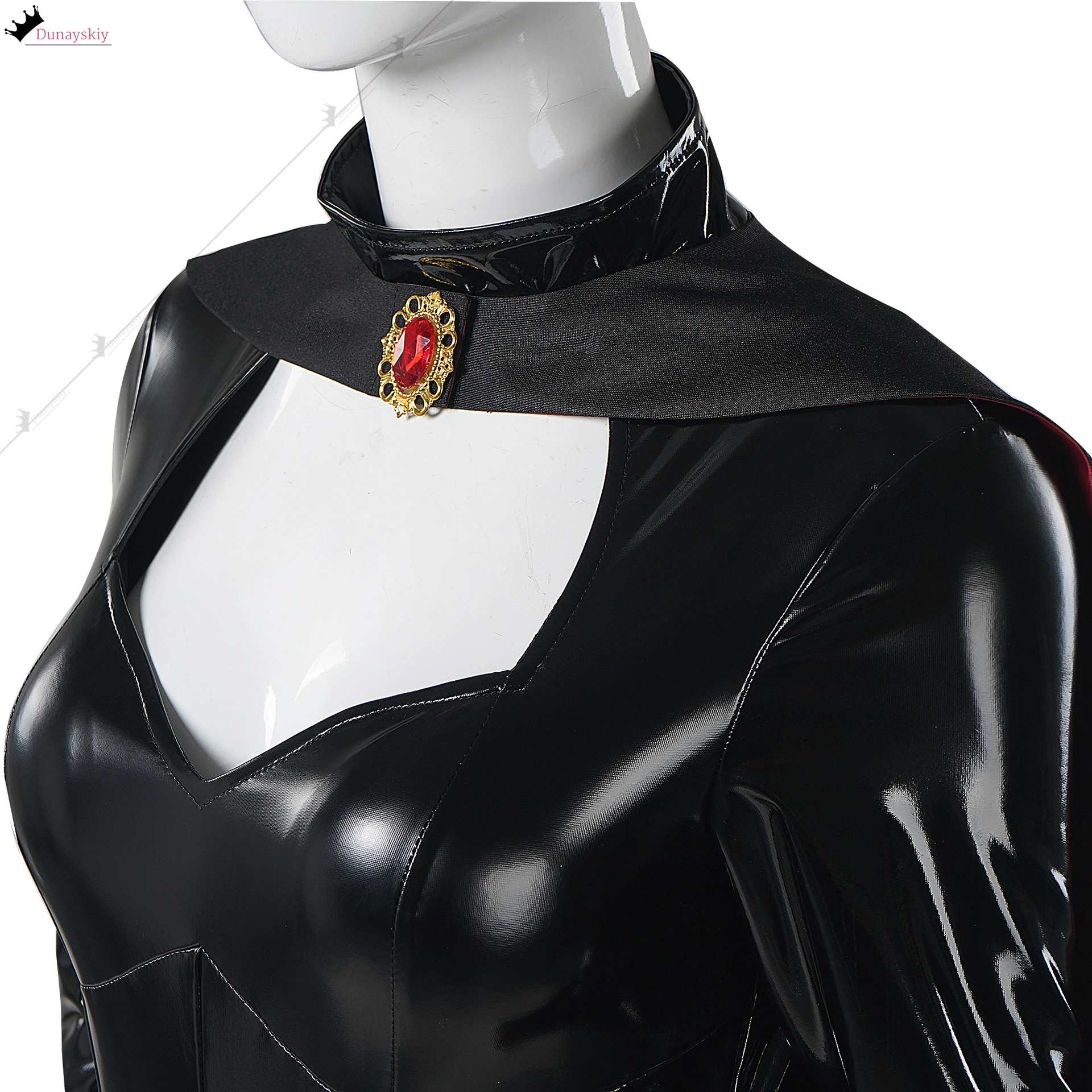 Madely Cosplay Kostüm Glänzendes PU-Leder Overall Sexy Zentai X-Men X97 Rollenspiel Outfits Anime Party Anzug Damenkostüme