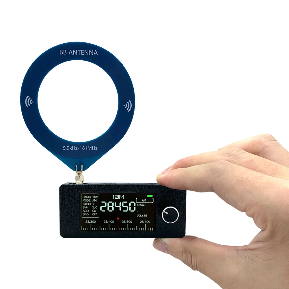 SI4732 0.5-108mhz ポケットミニラジオ 1.9インチIPSスクリーン 全帯域ラジオ受信機 2本アンテナ付き HF SW MW VHFラジオ