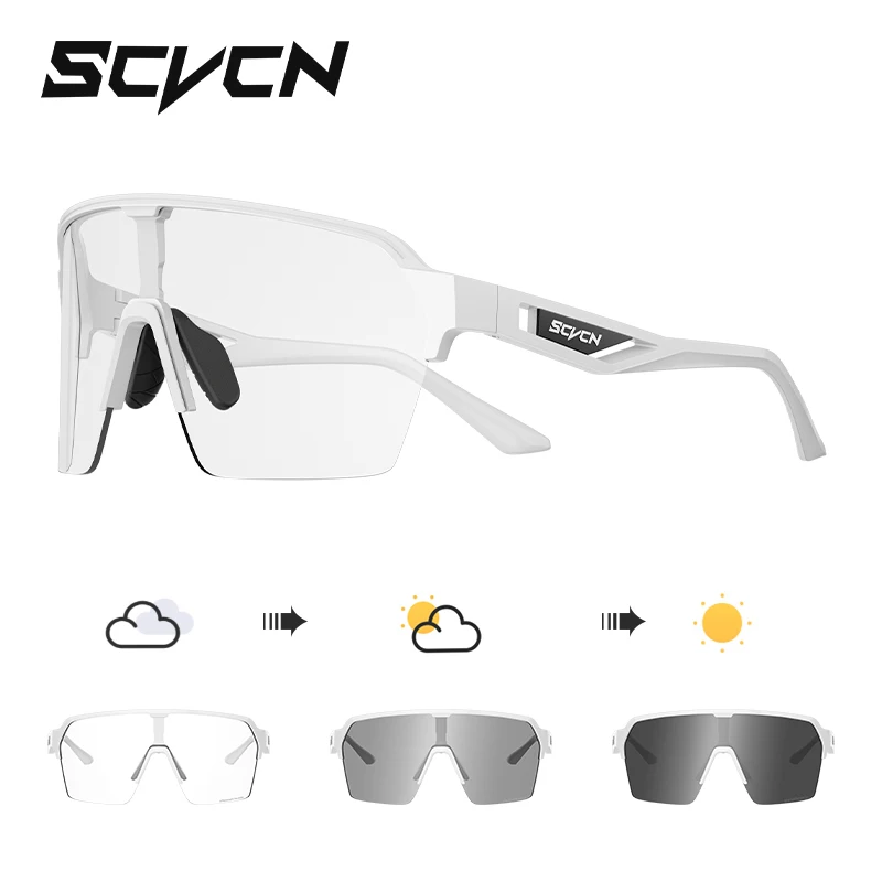 SCVCN Fietsbril Meekleurende zonnebril voor heren Buitensportbril UV400 Brillen MTB Fietsbril Fiets Dames