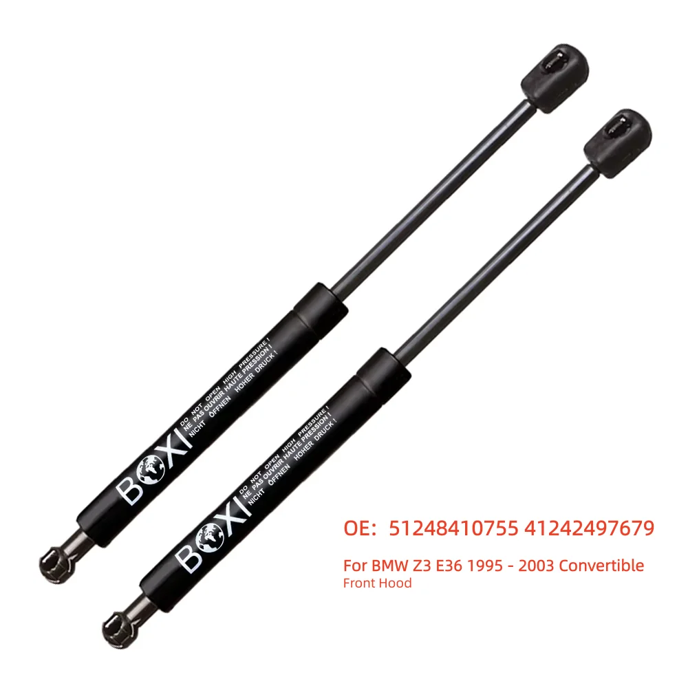 BOXI 2 szt. Amortyzatory gazowe maski przedniej 51248410755 41242497679 do BMW Z3 E36 1995 - 2003 Kabriolet, rozpórki podnoszące maskę