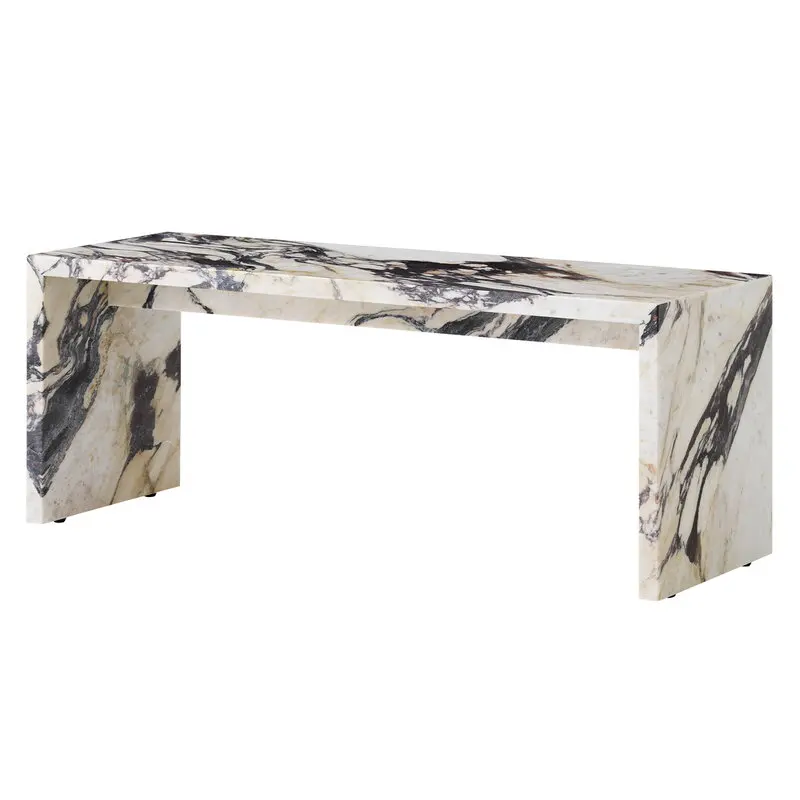 Luxury Marble Living Furniture Custom Stone Plinth Bridge Table Console Table