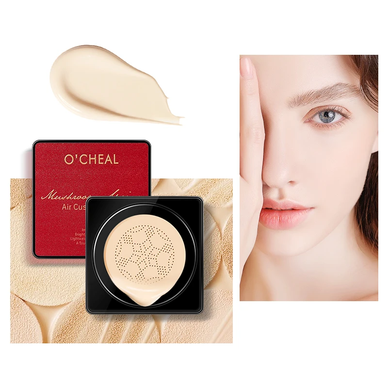 Mushroom Head Air Cushion BB Cream Base Makeup Cosmetics   with Powder Puff Moisturizing Brightening Foundation Concealer CC Cre