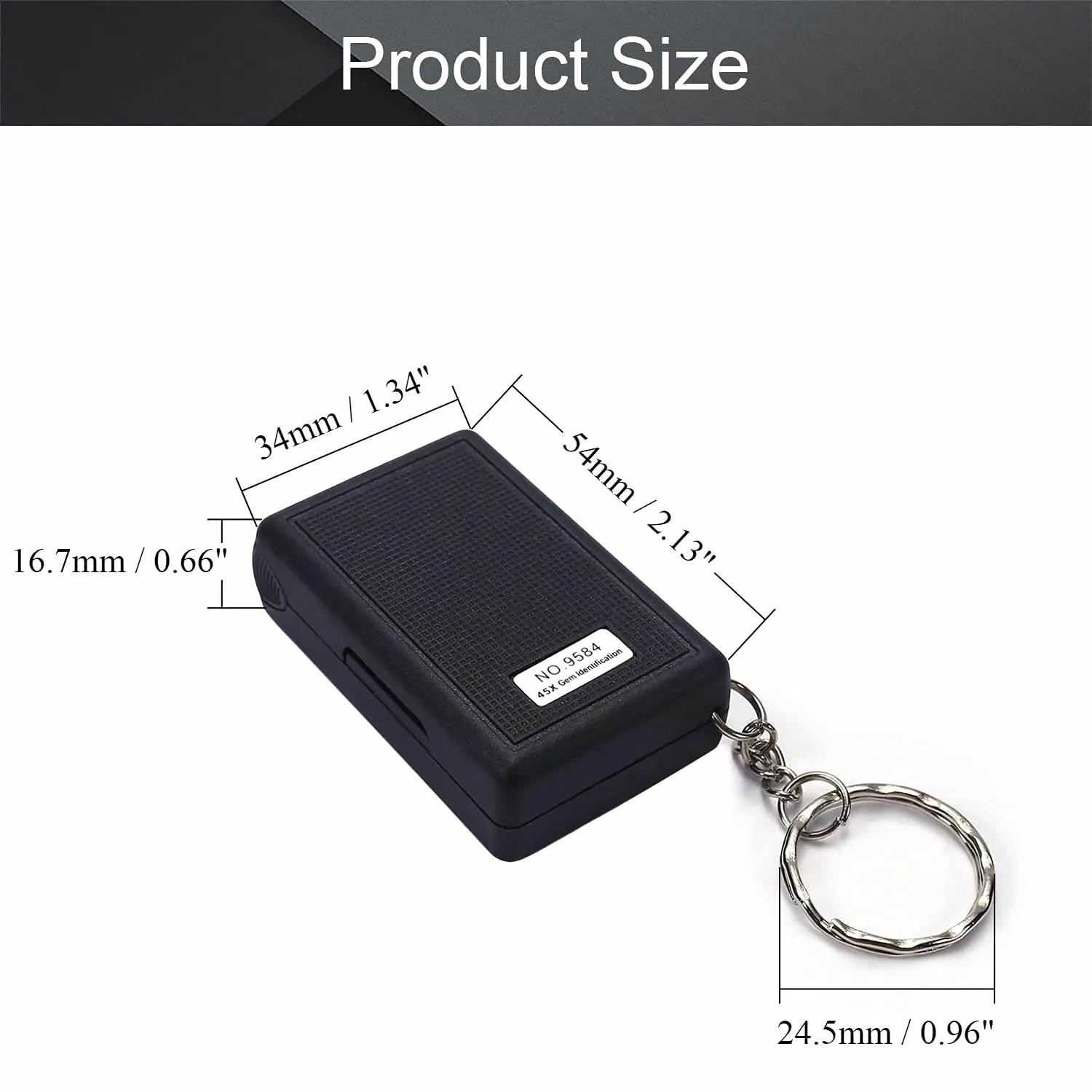 Imagem -04 - Lupa de Jóias de Bolso com Luz Led Lupa Iluminada Portátil Lupa para Joalheiros Idosos 45x