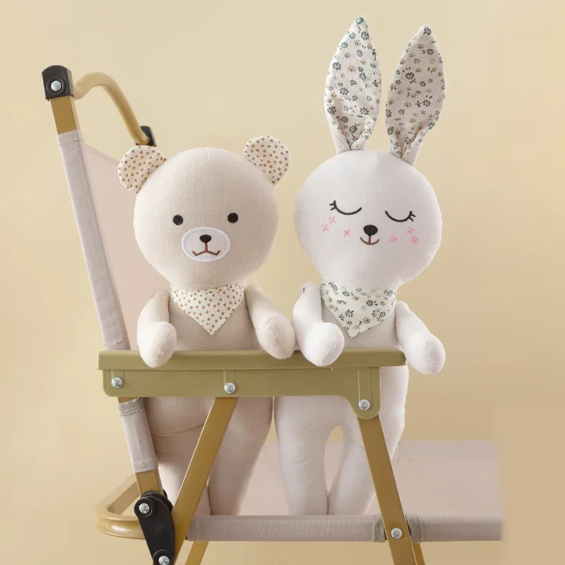 INS KaBu دمية Kawaii المشتركة دمية على شكل حيوان محشوة الحيوان القط أرنب لعبة دب طفل لعبة مهدئة يمكن الأسلحة تحريك دمية