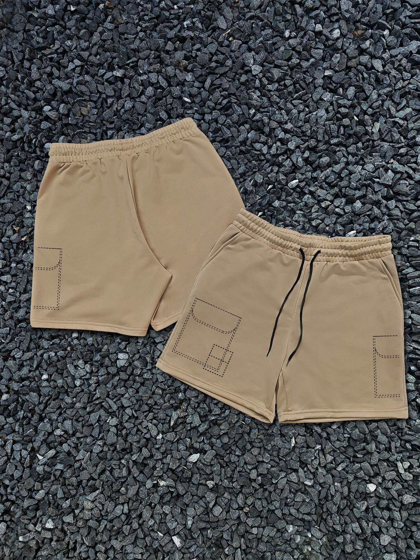 

Мужские шорты с принтованными карманами в повседневном и спортивном стиле, удобные и легкие, для летних активностей на открытом воздухе, в стиле Y2K.