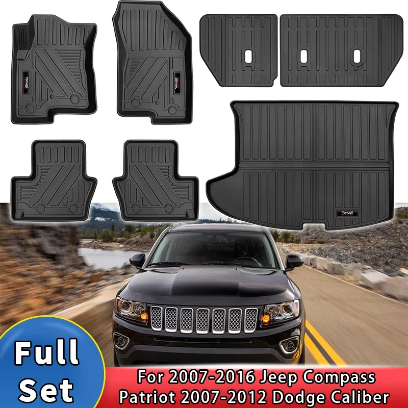 

Коврики из ТПЭ, грузовые вкладыши для Jeep Compass/Patriot 2007-2016, аксессуары, комплект ковриков для спинки, всепогодная резина