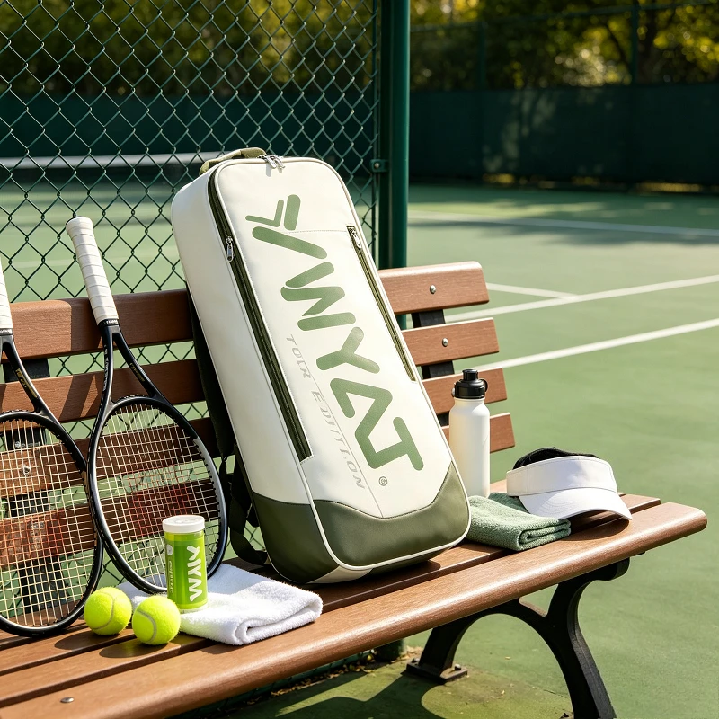 2026 New Men's Square Badminton Bag, Large Capacity Tennis Sports Training Bag, Scratch Resistant Durable Strong Load Bag