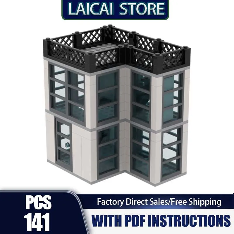 

City Street View Moc Building Blocks White City Building Model Technology Bricks Assembly Holiday Construstion Gifts Set Toy