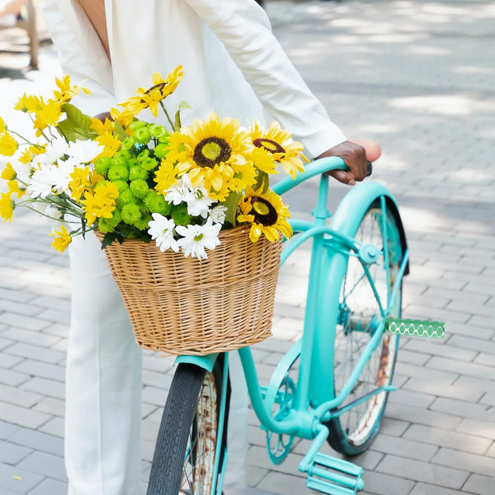 

Пара велосипедных педалей из алюминиевого сплава, прочные быстросъемные подножки для горного велосипеда, аксессуар для ремонта, зеленые