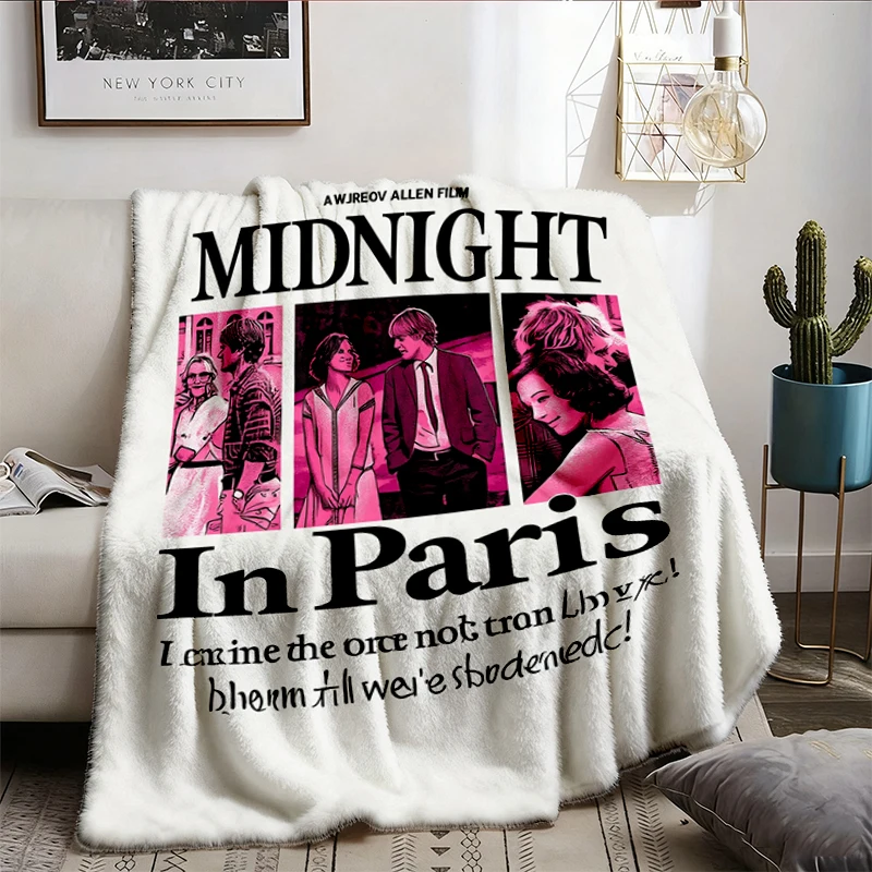 Midnight In Paris Film Cozy Blanket, Woody Allen Romance Warm Blanket