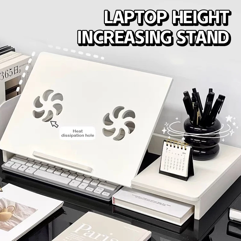 Laptop Stand Adjustable Notebook Cooling Elevated Bracket For Macbook Air Pro Desktop Computer Monitor Heightening Rack Holder