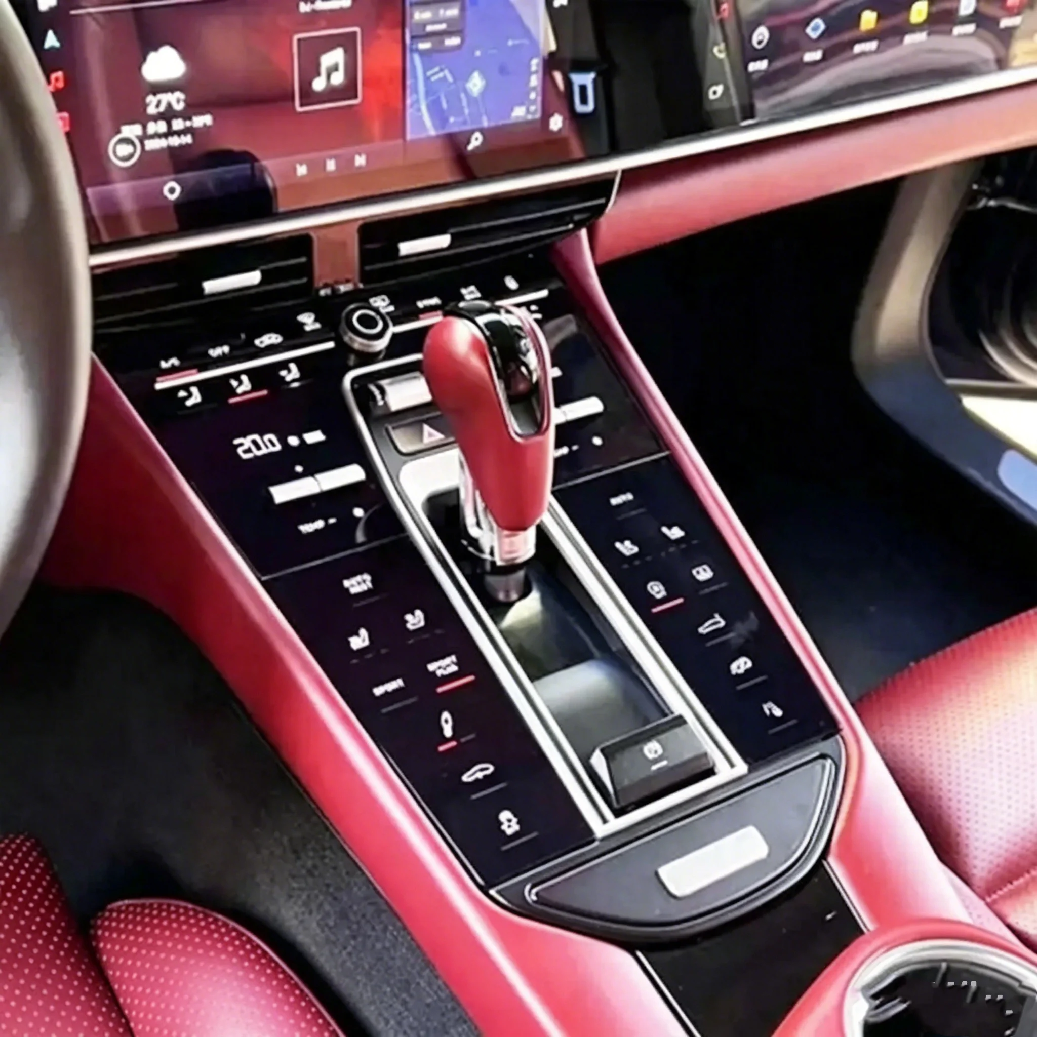 NEWCenter Console Gear Shift Panel Trim Cover For Porsche Panamera 2010-2016 Car Interior Accessories Easy Install Petrol Diesel