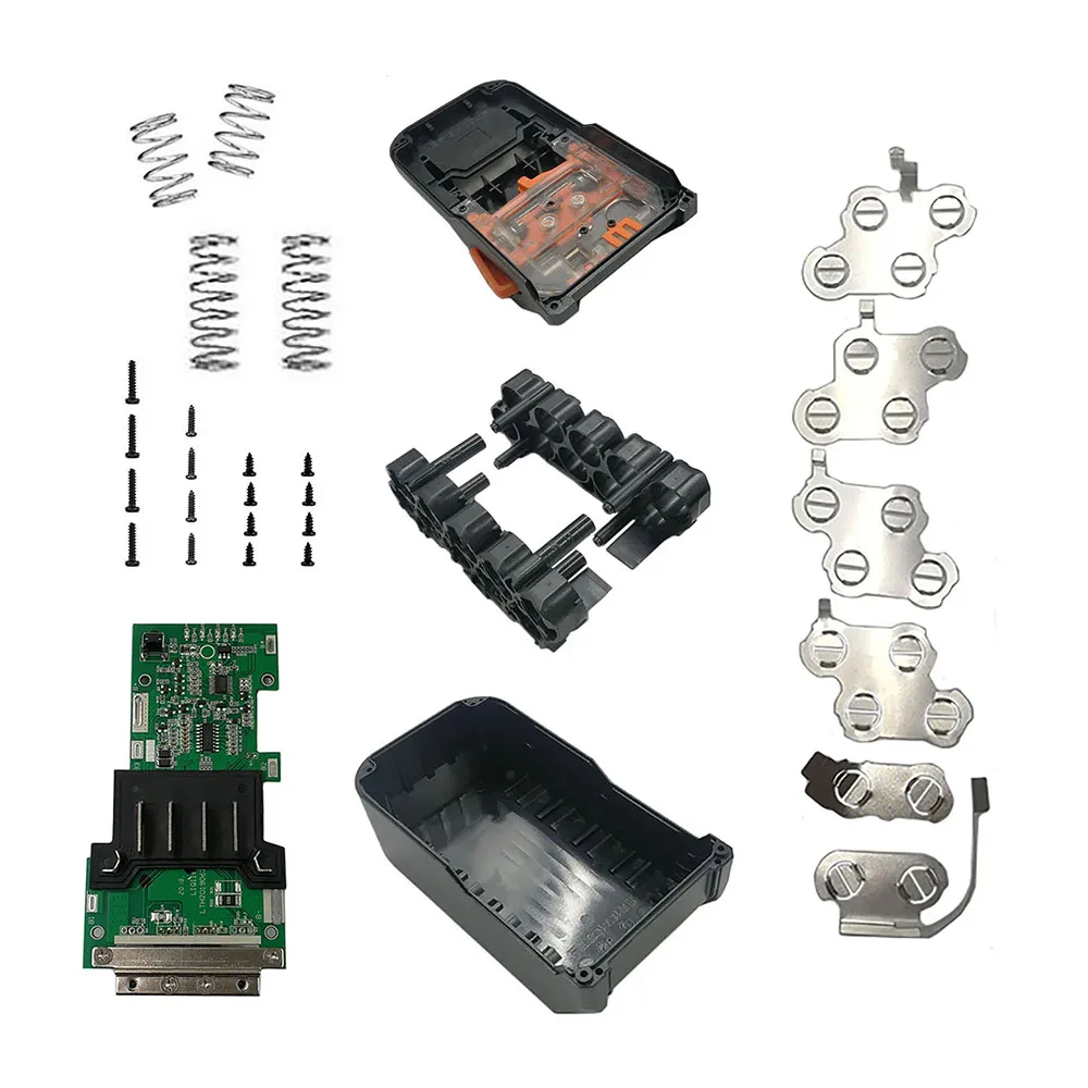 Dawupine Li-ion obudowa baterii PCB ładowanie obwód ochronny etykieta Box dla AEG RIDGID 18V 3.0Ah 9Ah LED wskaźnik poziomu baterii