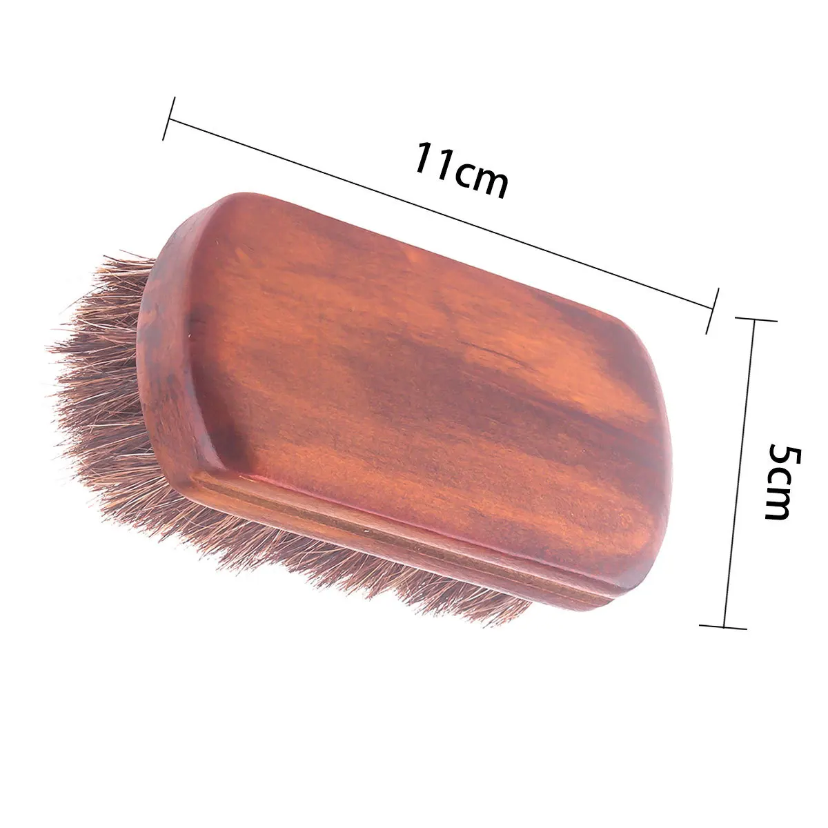 Horsehair Leather Textile Cleaning Brush for Car Interior Furniture Apparel Bag Shine Polishing Brush Auto Wash