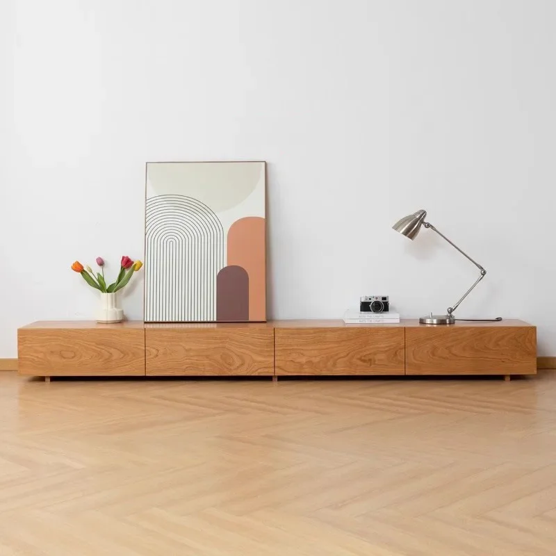 

Nordic Pedestal Tv Cabinet Living Room Luxury Modern Universal Center Solid Wood Tv Unit Retro Mueble Salon Blanco Furniture