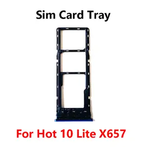 Bilashmart infinix Hot 10 10s 10T Lite Play X689 X682 X688 X689c X657B Sim Card Slot Tray Holder Sim Card Reader Socket