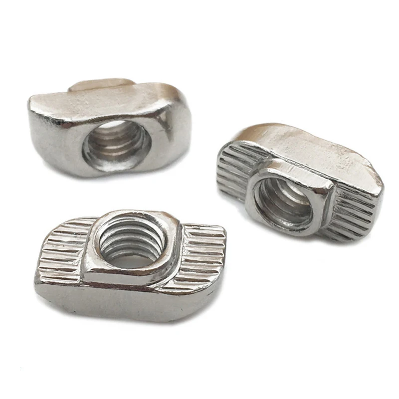 10PCS/LOT M3 M4 M5 M6 M8 EU20# 30# 40# 45# Slot sliding T Nut Hammer Drop In Nut Fixed Connector Aluminum Extrusion.